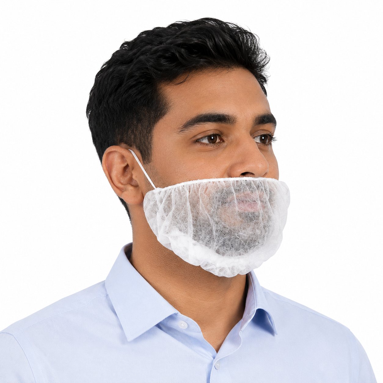Beard Cover 1 Loop White,48*22cm, 1000PCS/CTN