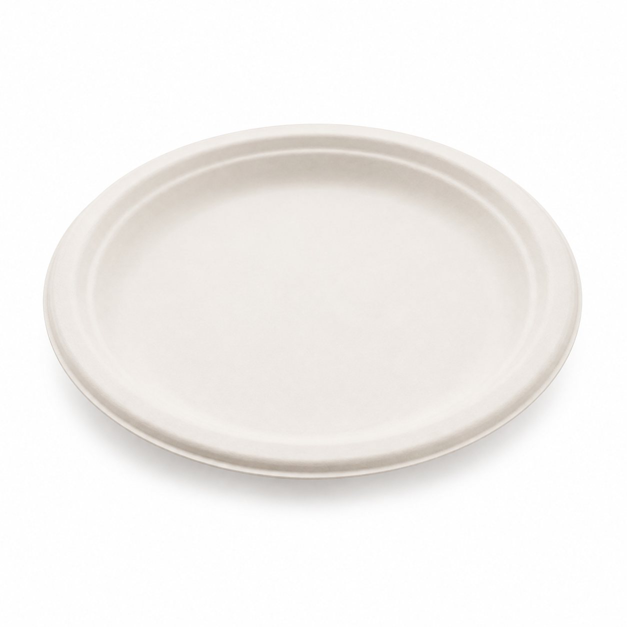 9-Inch Sugarcane Disposable Round Plate 500pcs/ctn